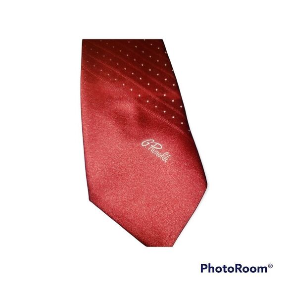 G.Rinaldi G.R. Kids Polka Dot Red Tie 53" - Picture 3 of 5